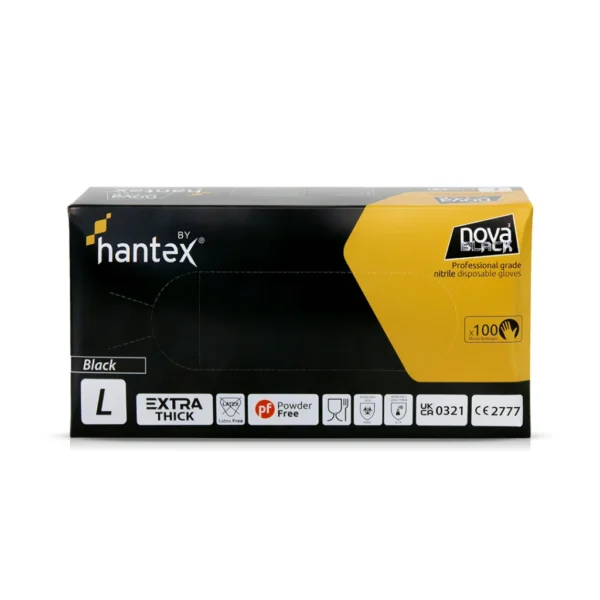 Nova Black Nitrile Disposable Gloves